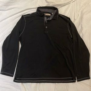 Tommy Bahama size large black knit long sleeve shirt
